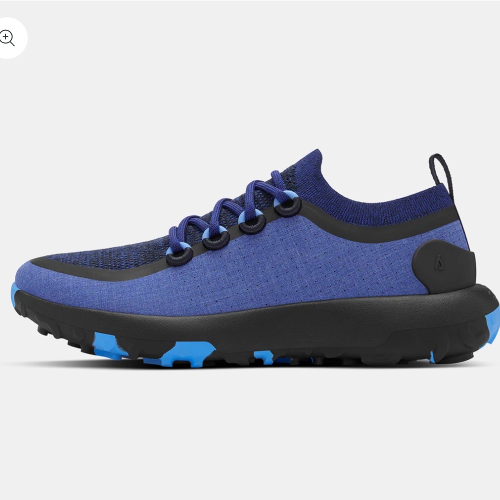 Allbirds ladies Trail Runners SWT. Size 10 in hazy cobalt.